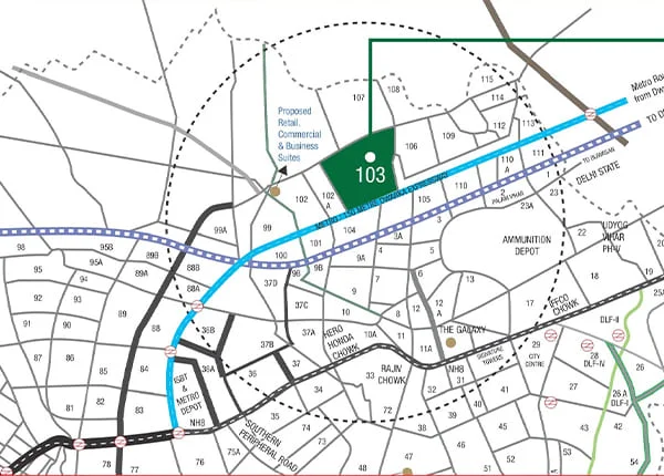 AIPL Sector 103 at Sector 103,
 Location Map plan