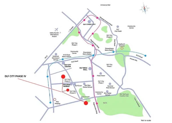 DLF Royal Residences at Phase 1 & 3
 Location Map plan