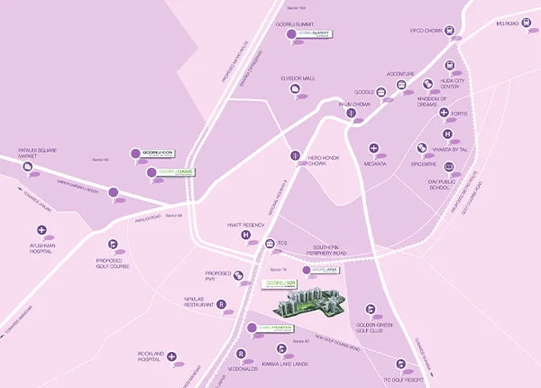 Godrej 101 at Sector 79
 Location Map plan