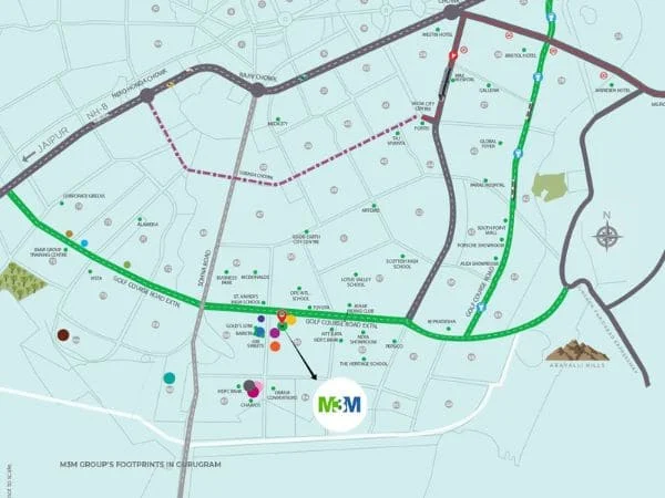 M3M Antalya Hills at Sector 79
 Location Map plan