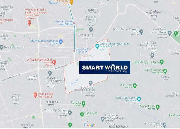 Smartworld Sky Arc at Sector 69
 Location Map plan